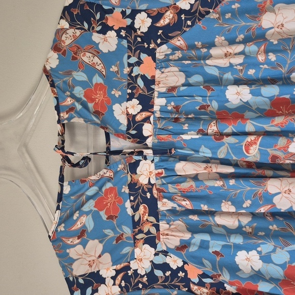 Greylin Helena Floral Shift Dress Boho Prairie Long Sleeve Relaxed Mini, Size S - Picture 6 of 9